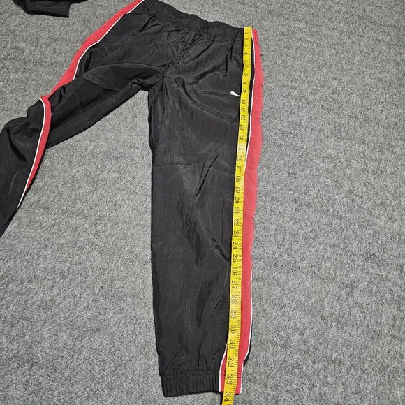 NWT PUMA Boys 2pc Tracksuit Jacket Joggers Black Red Set Size L 10/12 - Picture 13 of 15
